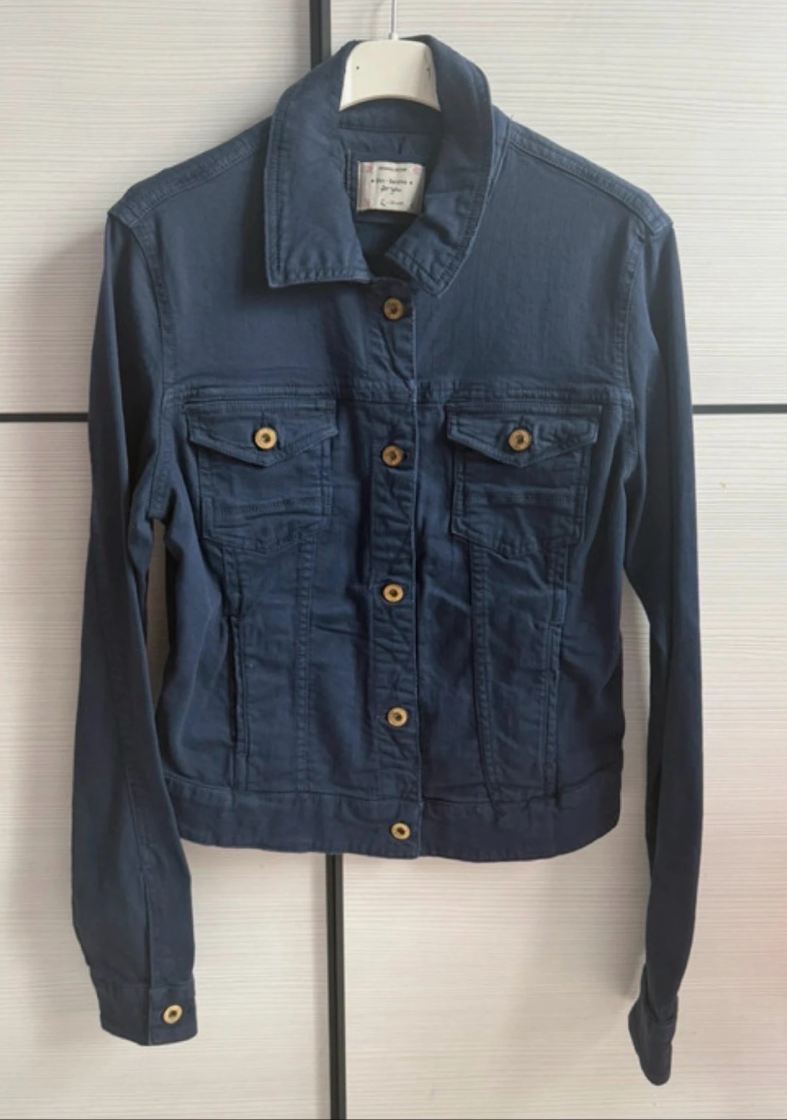 Chaqueta vaquera Bershka azul marino Talla L